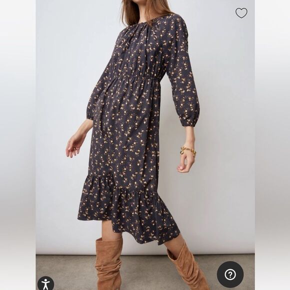 NWT RAILS Sal Romantic Floral Peasant Midi Dress Women’s SIZE SMALL - Picture 2 of 16